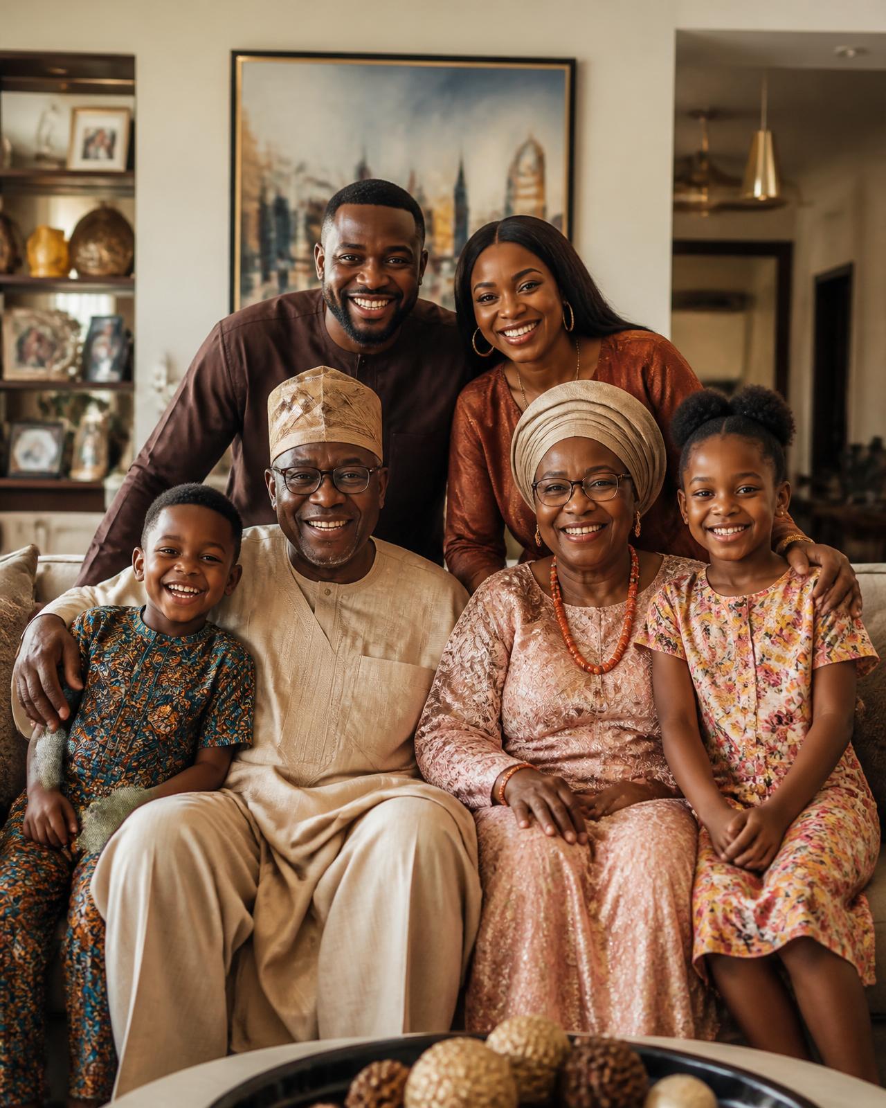 A multigenerational African family